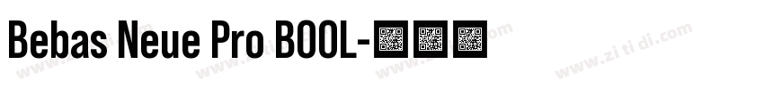 Bebas Neue Pro BOOL字体转换